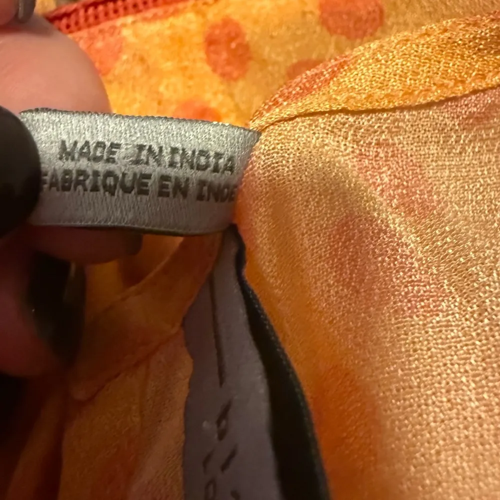 Anthropologie Blink London Orange Boxy Blouse with Bib Collar - Image 8