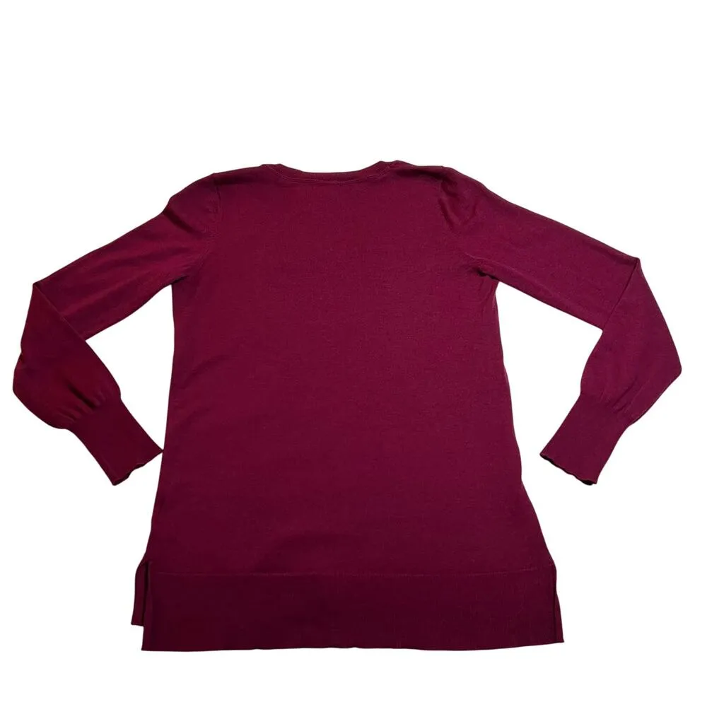 Banana Republic V-Neck Extra Fine Merino Blend Sweater Size Medium Office Career - Image 2