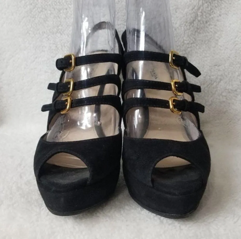 Prada  3 strap slingback heels - Image 3