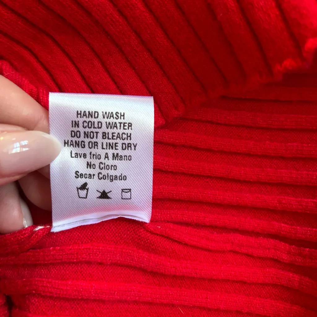 NWT Tea n Rose Red Ribbed Tank Top Size L - Image 6