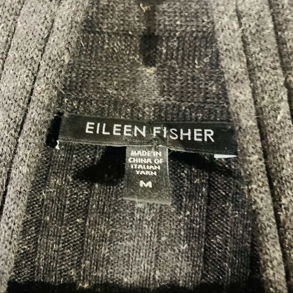 Eileen Fisher Ribbed Open Front Cardigan S… - Image 3