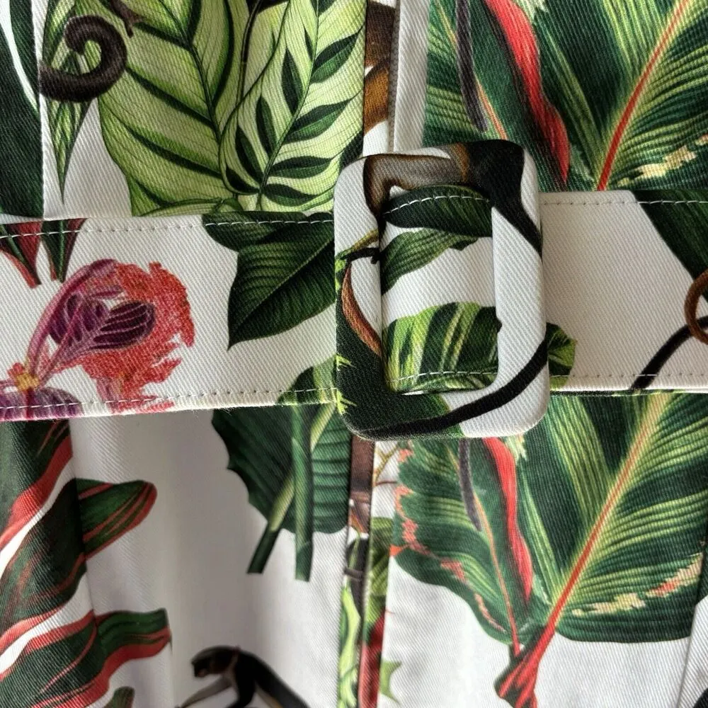 NWT Oscar De La Renta Monkey Leaf Print Dress - Image 11