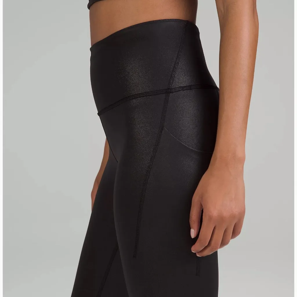 lululemon Wunder Under Train HR legging 28” in Foil sz 0 - Image 5