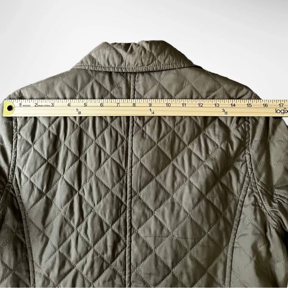 Michael Kors  Women's Sage Green Quilted Lightweight Jacket Medium | EUC - Image 12