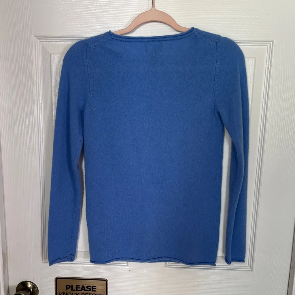 Jones New York Women's Light Blue Crew Neck Cashmere Sweater - Image 4
