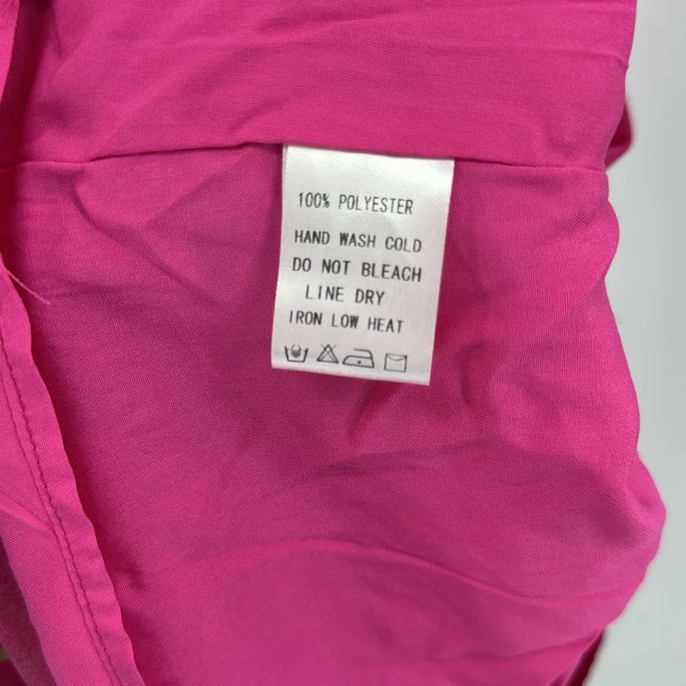 eesome Pink fuschia Mini Dress leopards cheetah Vibrant short balloon sleeve - Image 13