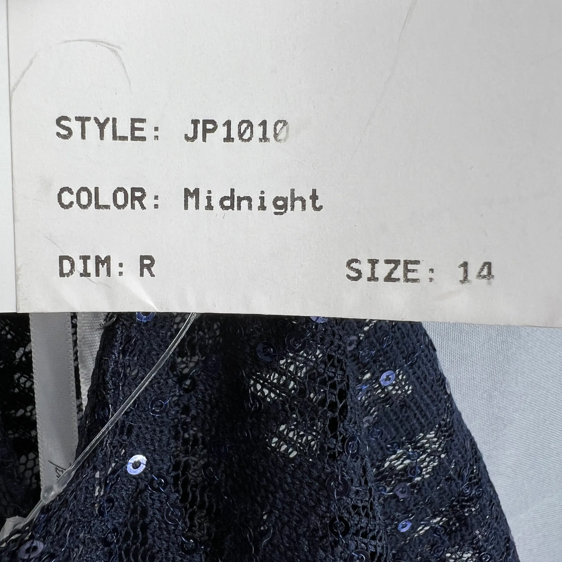 Jenny Packham Formal Dress Midnight Blue Lace Bodice Sequins Maxi 14 New - Image 6