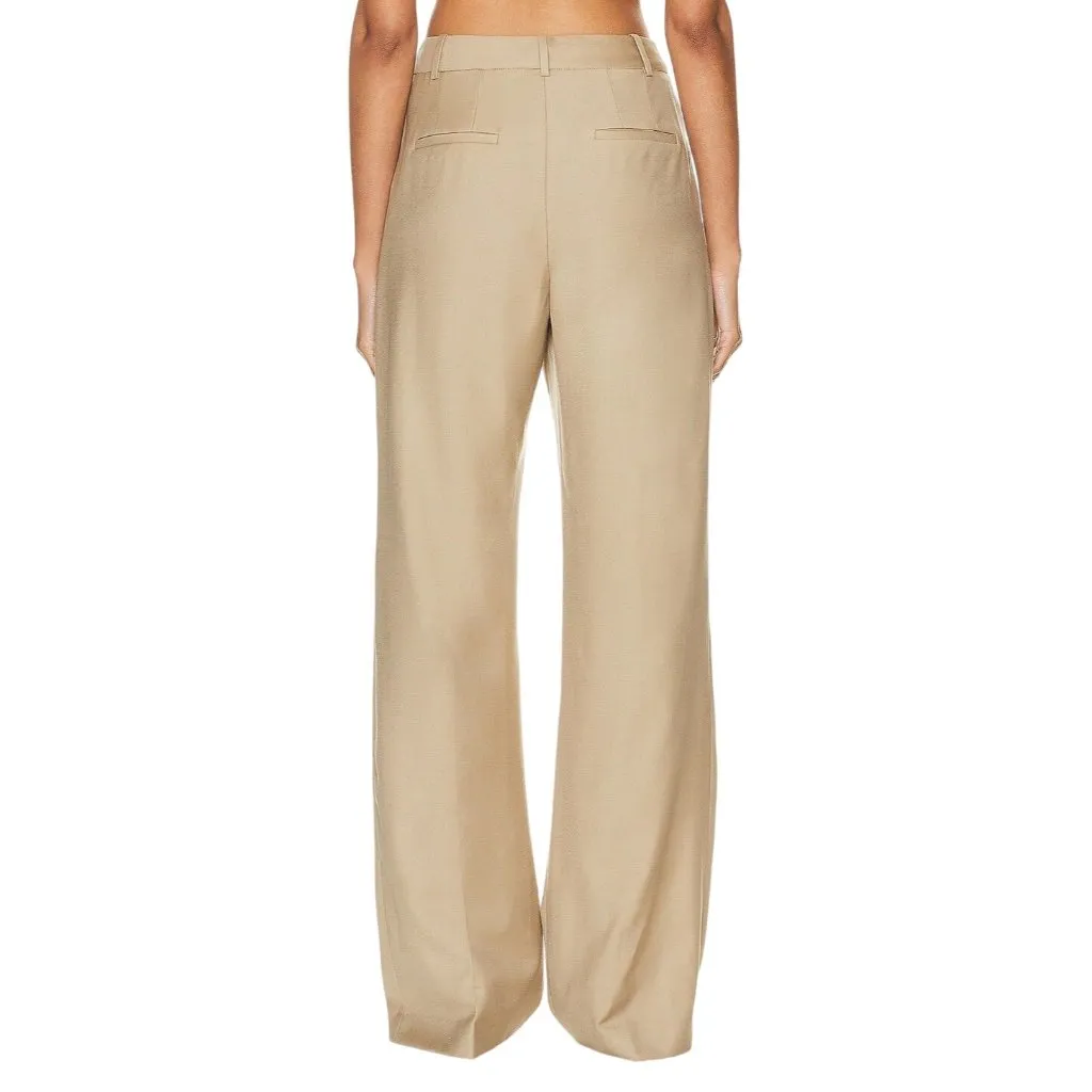 Loulou Studio Sbiru Pants in Beige XSmall New Womens Tailored Trousers Tan Size XS - Image 2