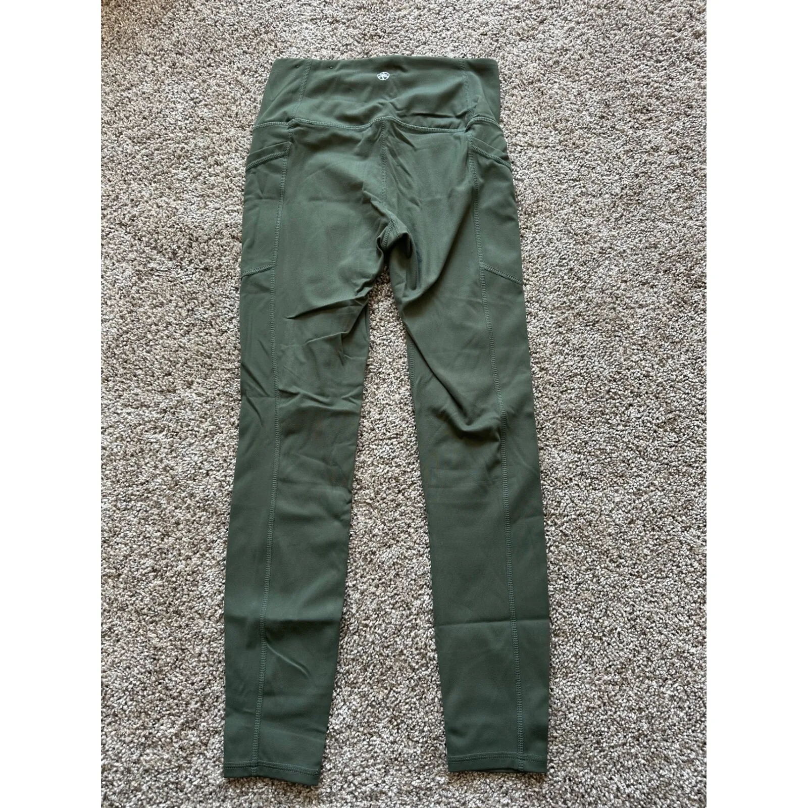 Gaiam Olive Green Athletic Leggings with Pockets XS‎ - Image 3