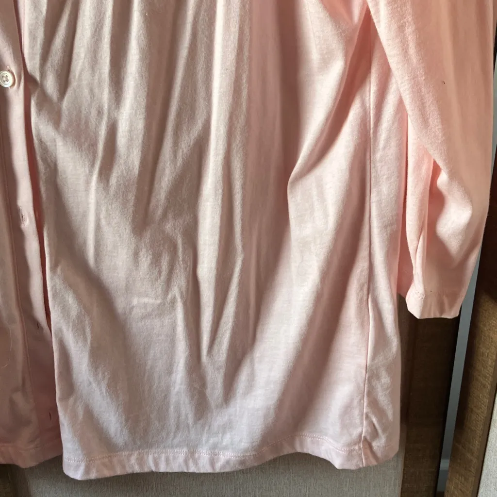 Lands' End Light Pink Cotton cardigan large - Image 7