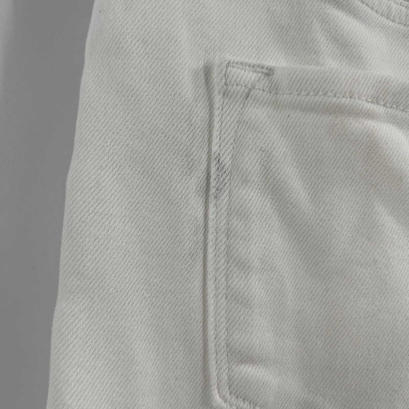 KanCan Charlie High Rise Split Hem White Skinny Jeans Raw Hem Women's Size 7/27 - Image 7