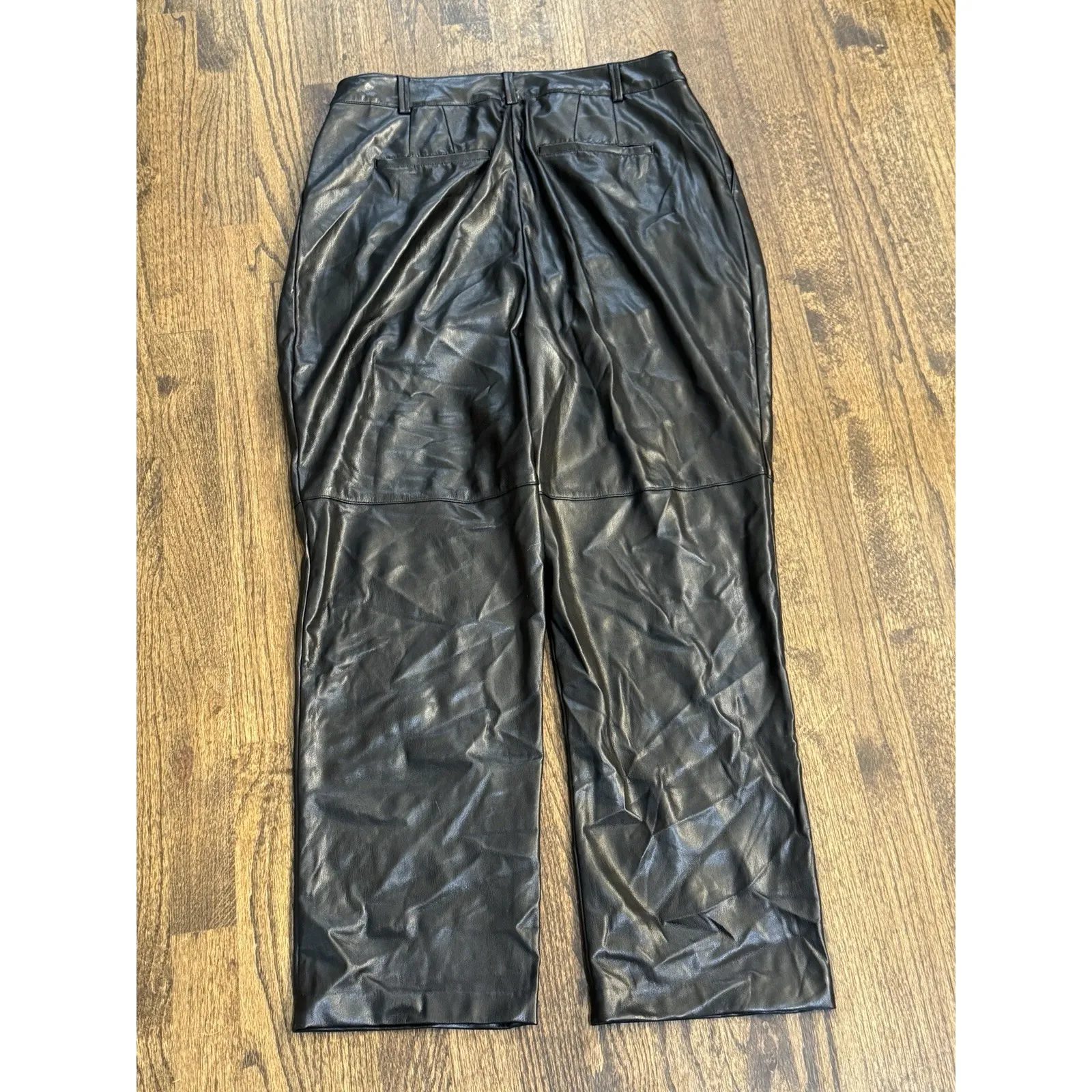 $236 Rails Jo Pant Faux Leather Vegan Pants Size‎ 10 High Waist - Image 3
