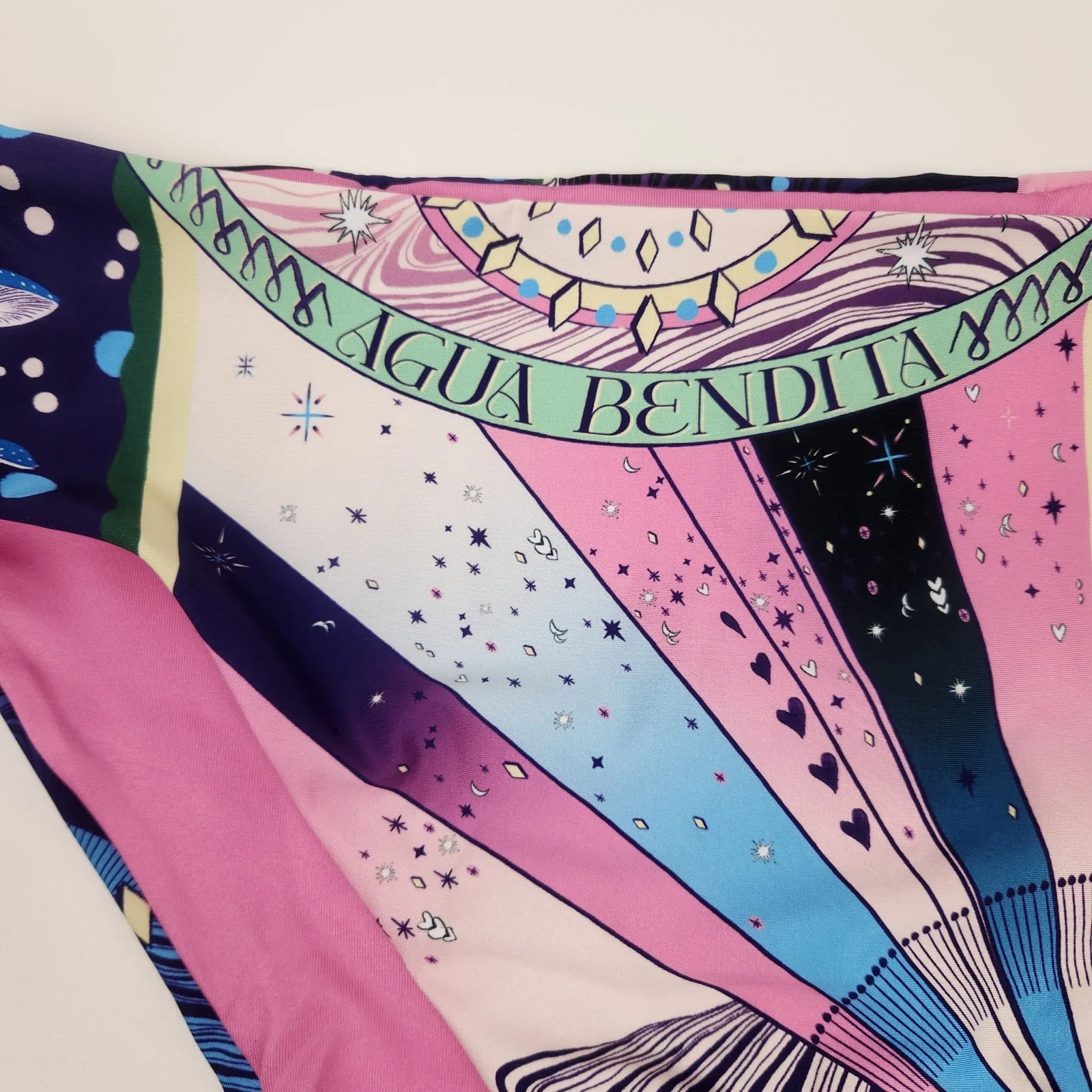 Agua Bendita  Penelope Bikini Bottom in Eter Design Pink Size XL NWT - Image 3