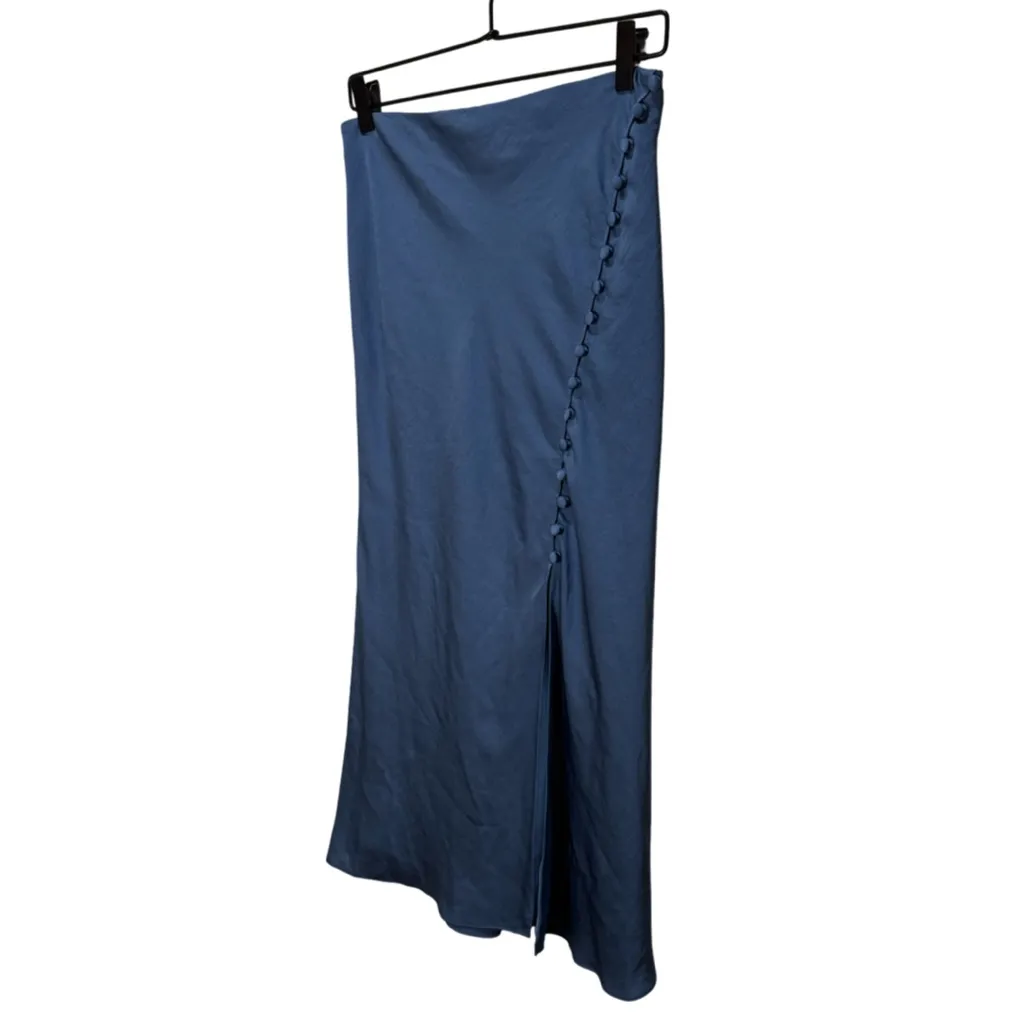Veronica Beard Franconia Side Button Skirt - Lagoon Blue Sz 4 - Image 4