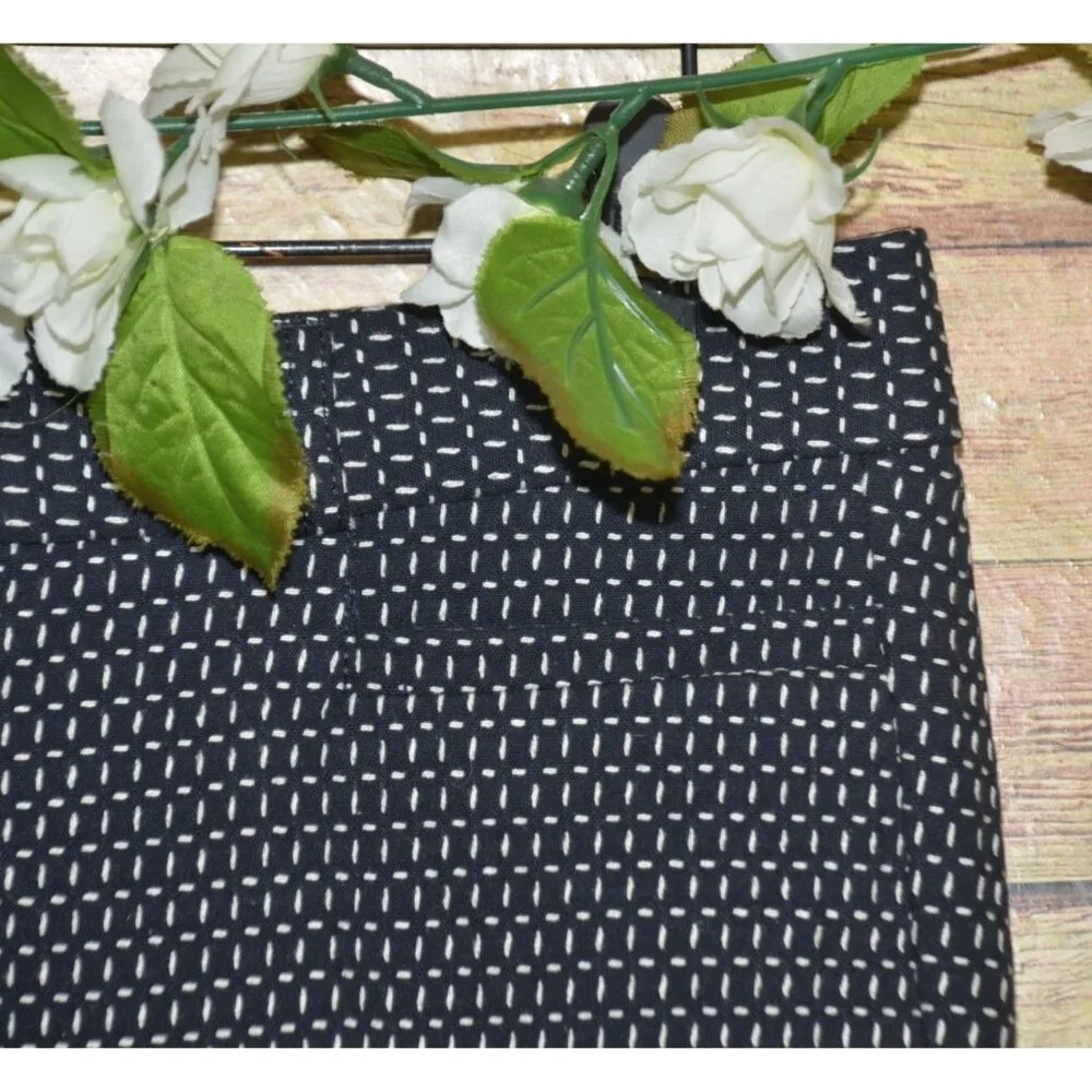 Banana Republic Black White Sloan Pants Size 6 Short Ankle Stretch Trousers - Image 3