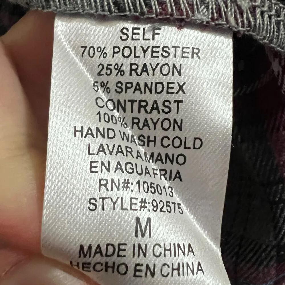 Andrée by Unit MEDIUM Striped Plaid Pocket Elbow Patch Pocketed Swing Dress - Image 9