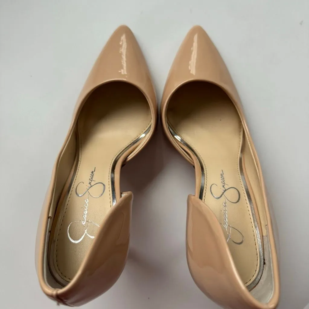 NEW Jessica Simpson Prizma D’Orsey Sand Dune Nude Patent Leather Pump Size 5.5 - Image 5