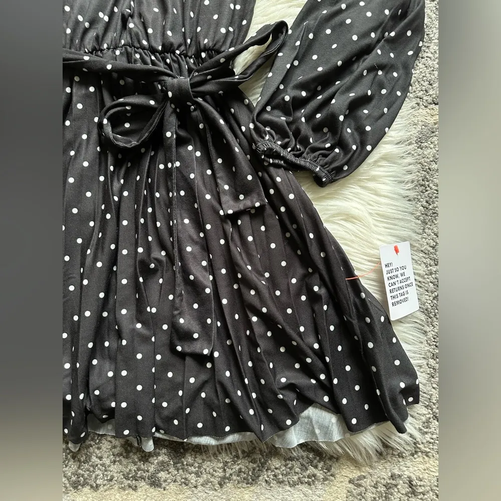 ASOS pleated polka dot mini dress - Image 5