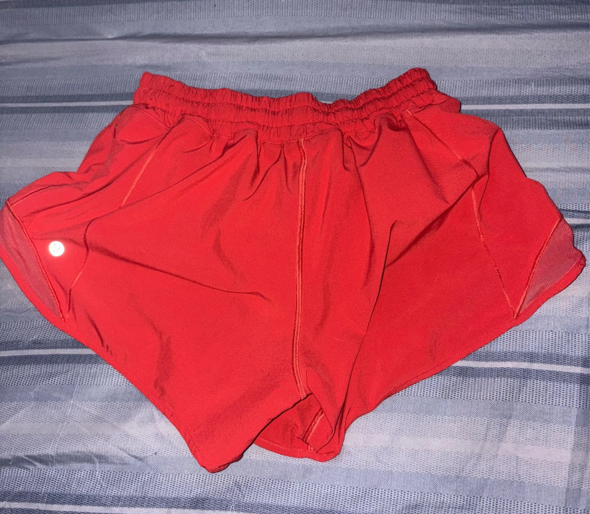 Red/ orange lulu lemon shorty hot shorts - Image 2