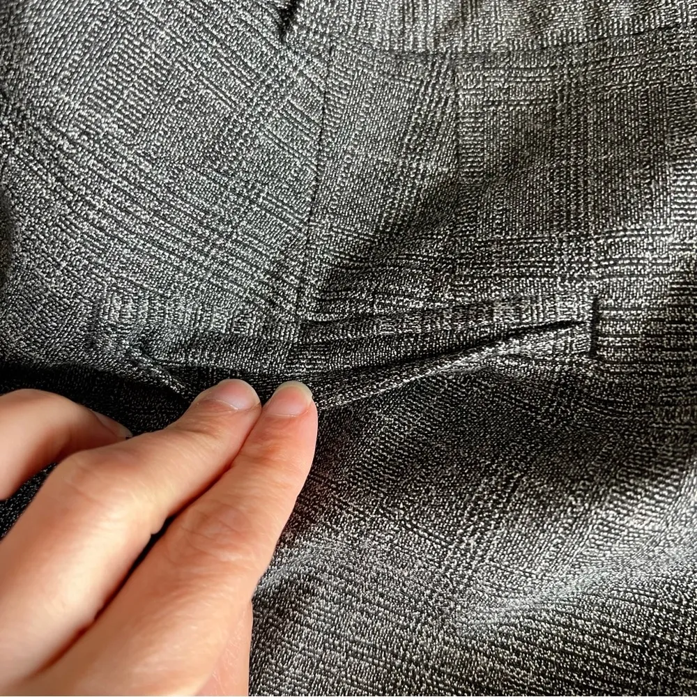 modern fit trousers in charcoal gray plaid size 4 - Image 7