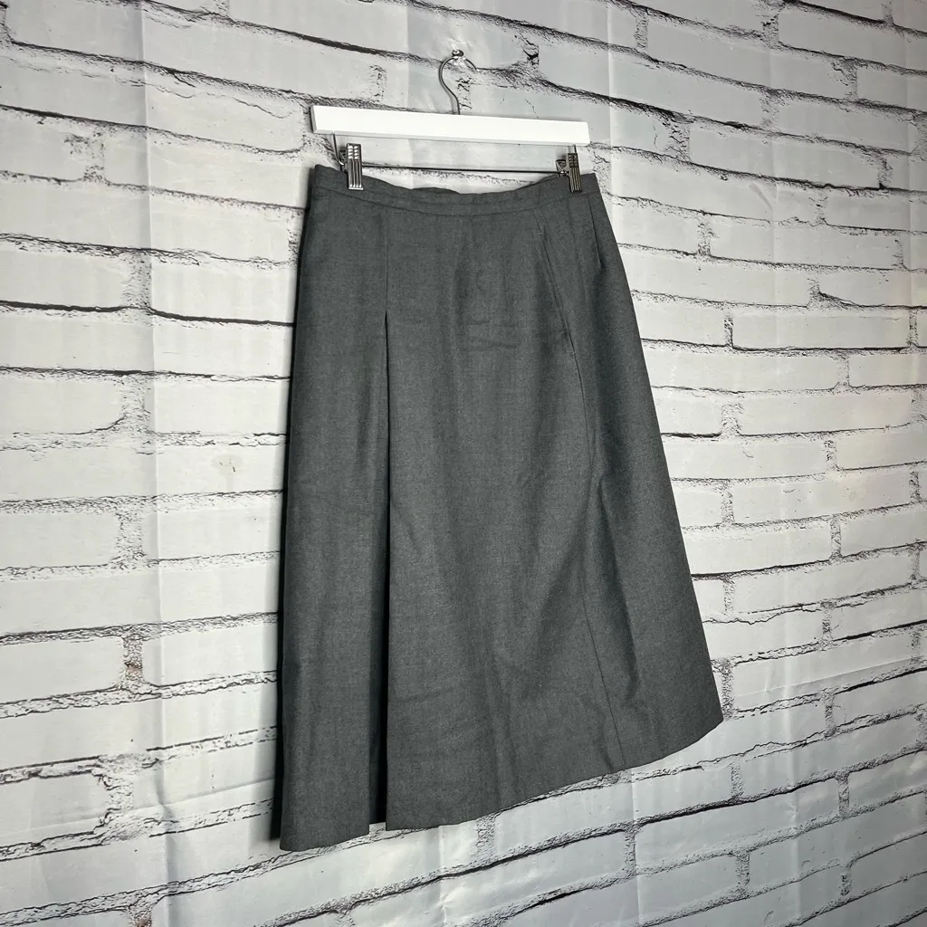 Vintage Cable Car Clothiers Robert Kirk Pleated Grey Blazer Skirt Set 14 Suit Gray - Image 10