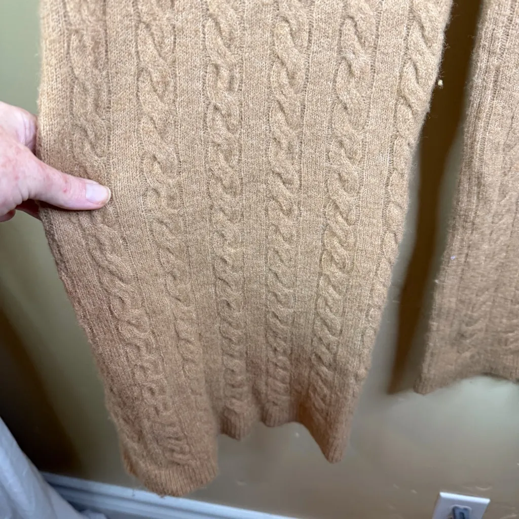 Rails KINNEY Womens Wool Blend Cable Knit Wide Leg Pants Size Small Brown Comfy - Image 4