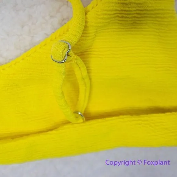 New! Set! Mello‎ the Label low cut top and Brazilian bottom in Limao , size M Yellow Size M - Image 9