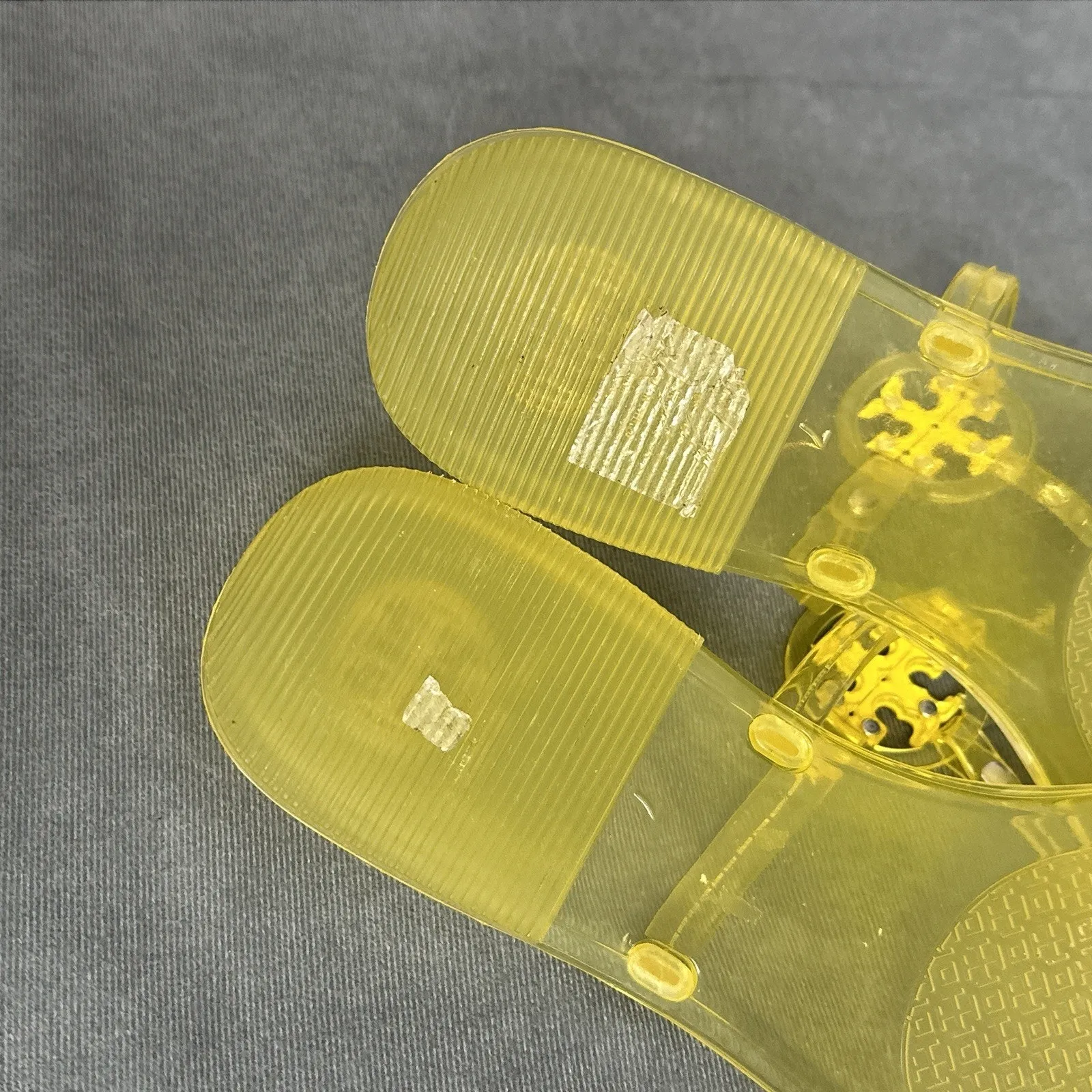 Tory Burch Mini Miller Jelly Flip Flop Thong Sandals Citrus Yellow Women's 7 - Image 7