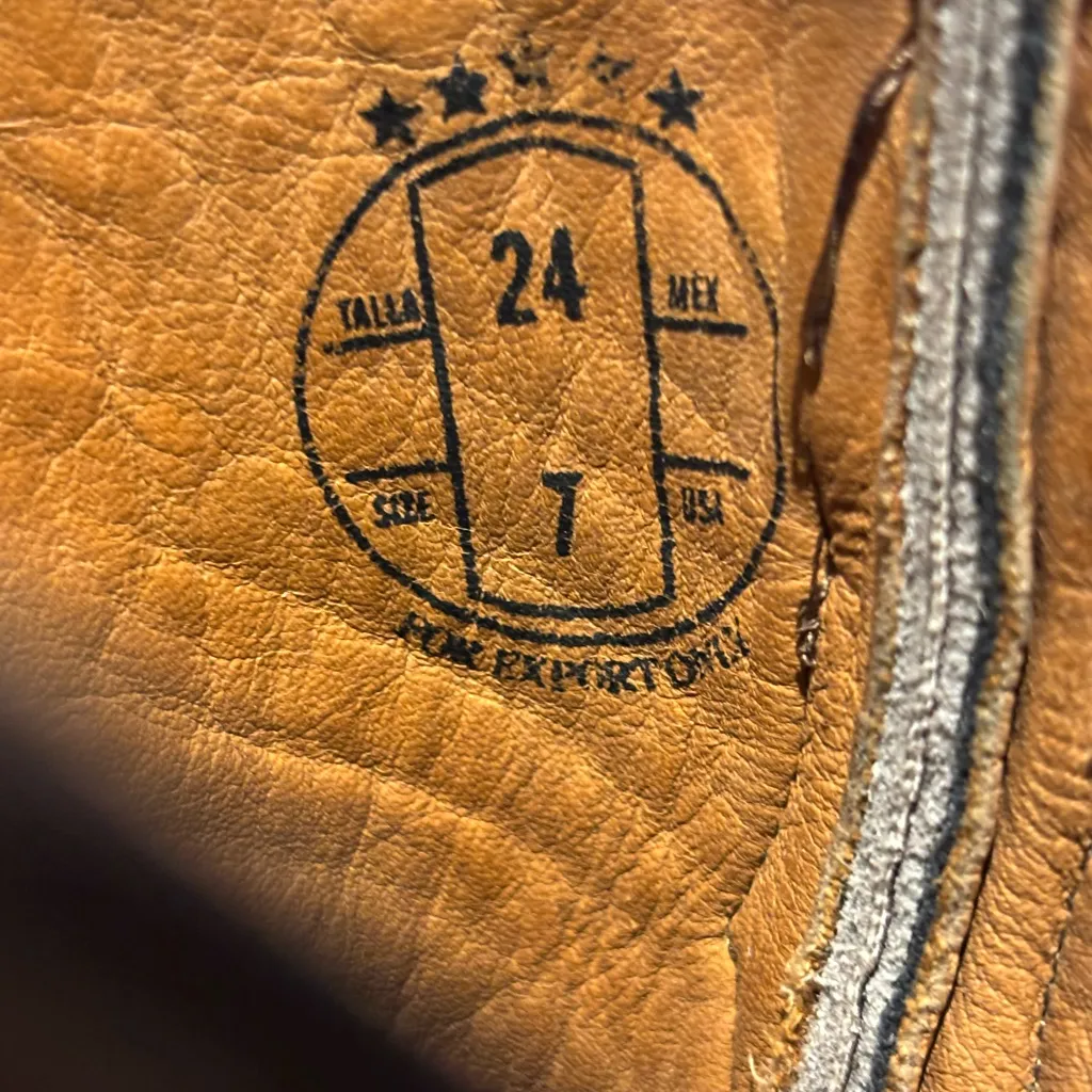 Herencia Women’s Western Inlay Pull on Cowgirl Boots Size 7 snip toe Gray - Image 9