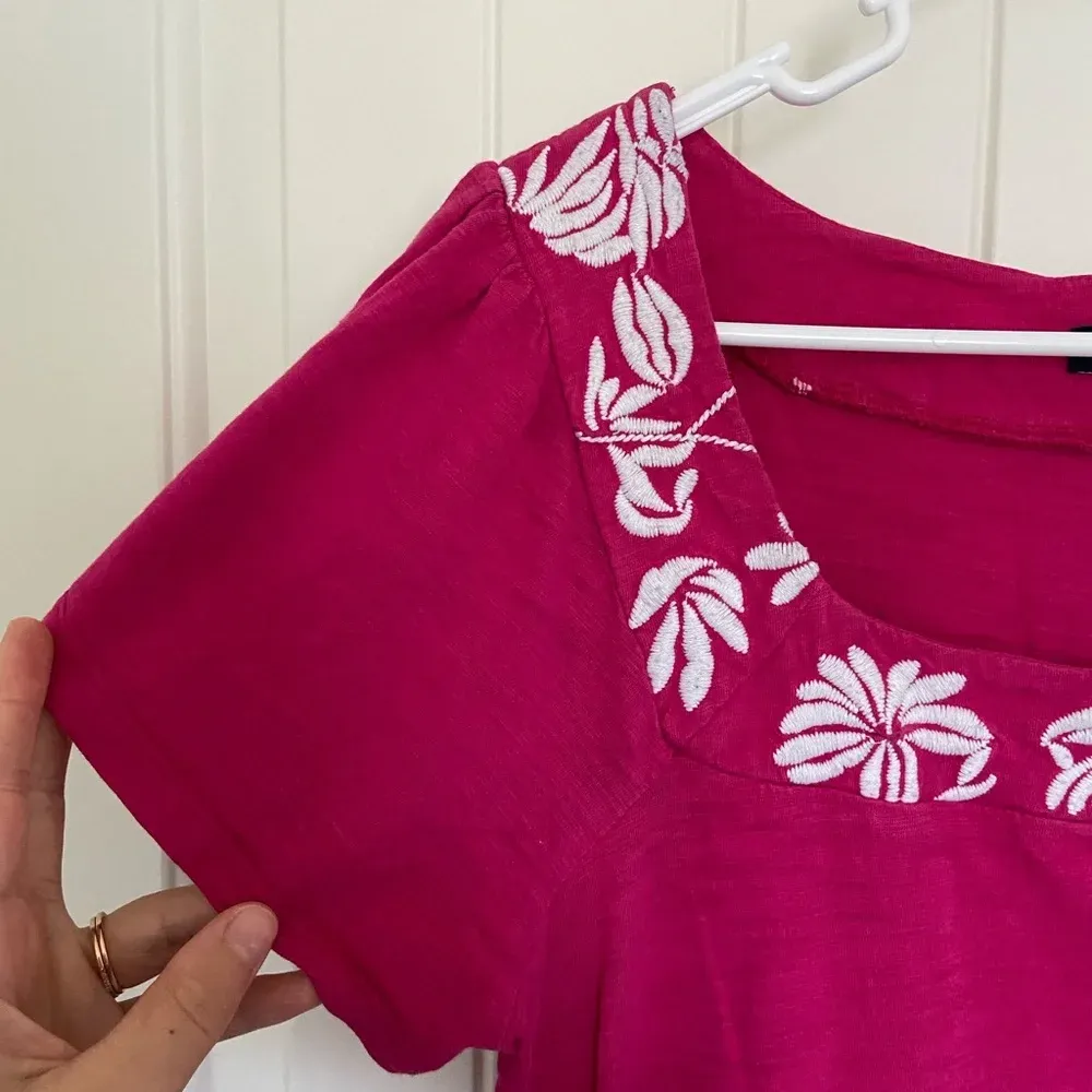 EUC | Banana Republic women’s embroidered square cut neckline dress —‎ medium - Image 2