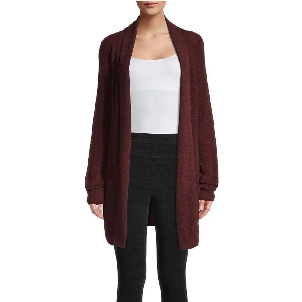 Barefoot Dreams CozyChic Lite Long Weekend Cardi Deep Garnet - Image 2