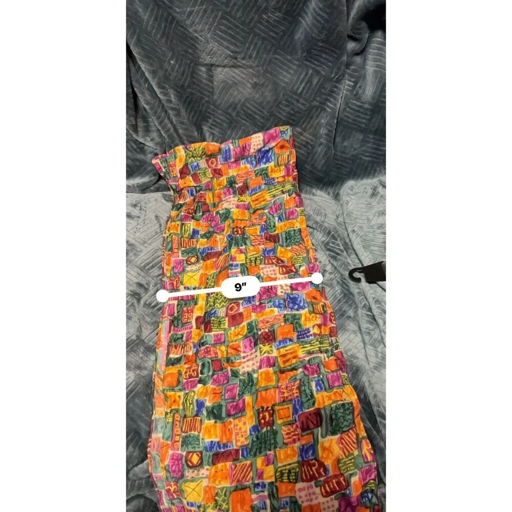 Colorful Patchwork Print Scarf - Image 4