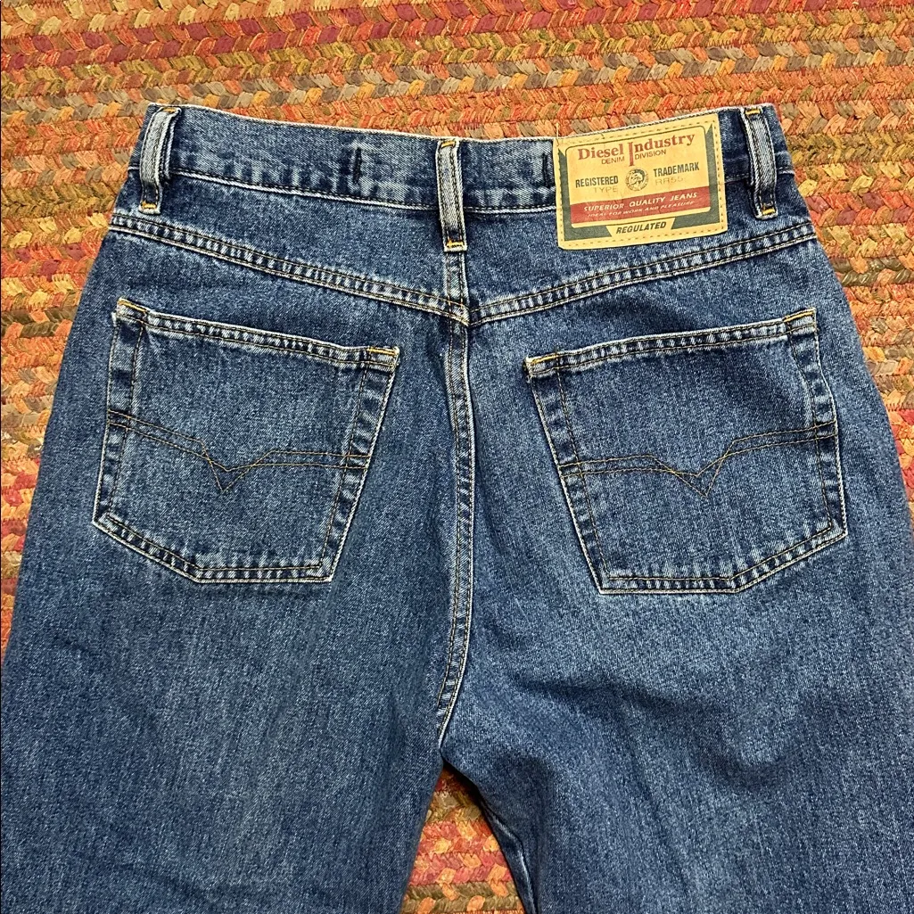 80s VINTAGE DIESEL ITALY INDUSTRY CLASSIC BASIC JEANS Blue Size 31 - Image 7
