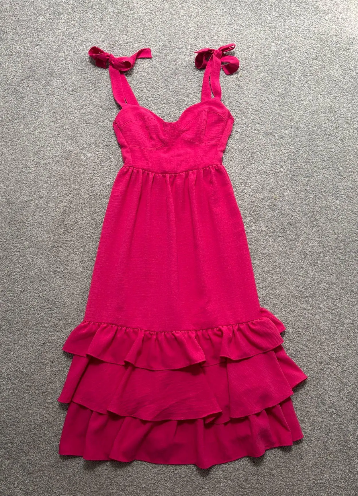 Sofia by Sofia Vergara Pink Ruffled Tiered Sundress - Image 6