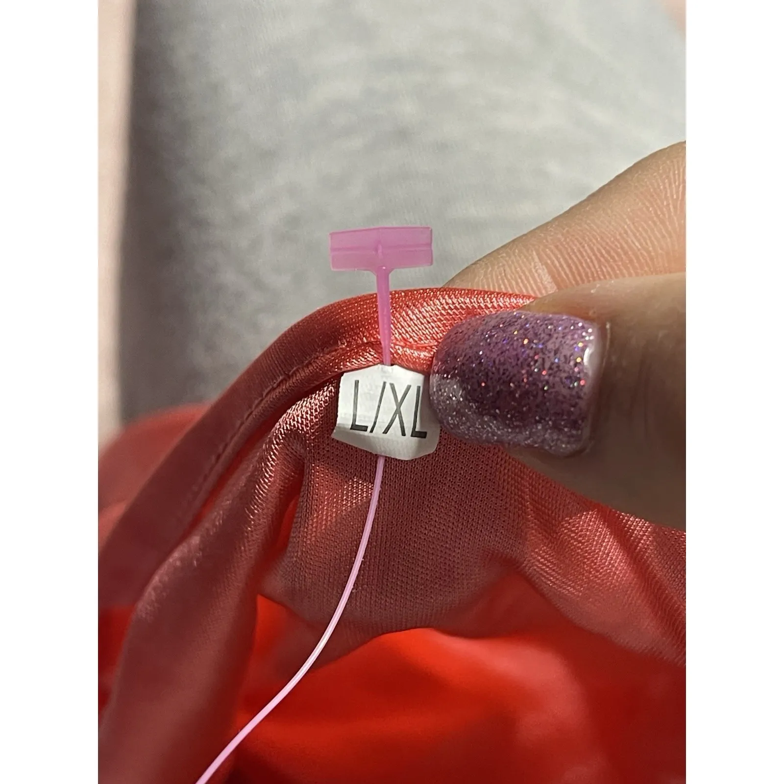 Vintage Nightgown Dress  Bodice Pink/Mauve Size L/XL Bin 12 - Image 2