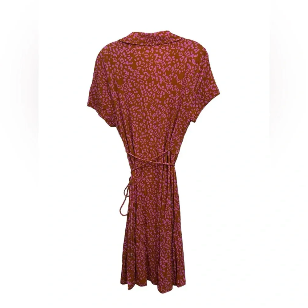 Free People Marsaille Short Sleeve Cutout Mini Dress Size XL Rust Combo NWT - Image 3