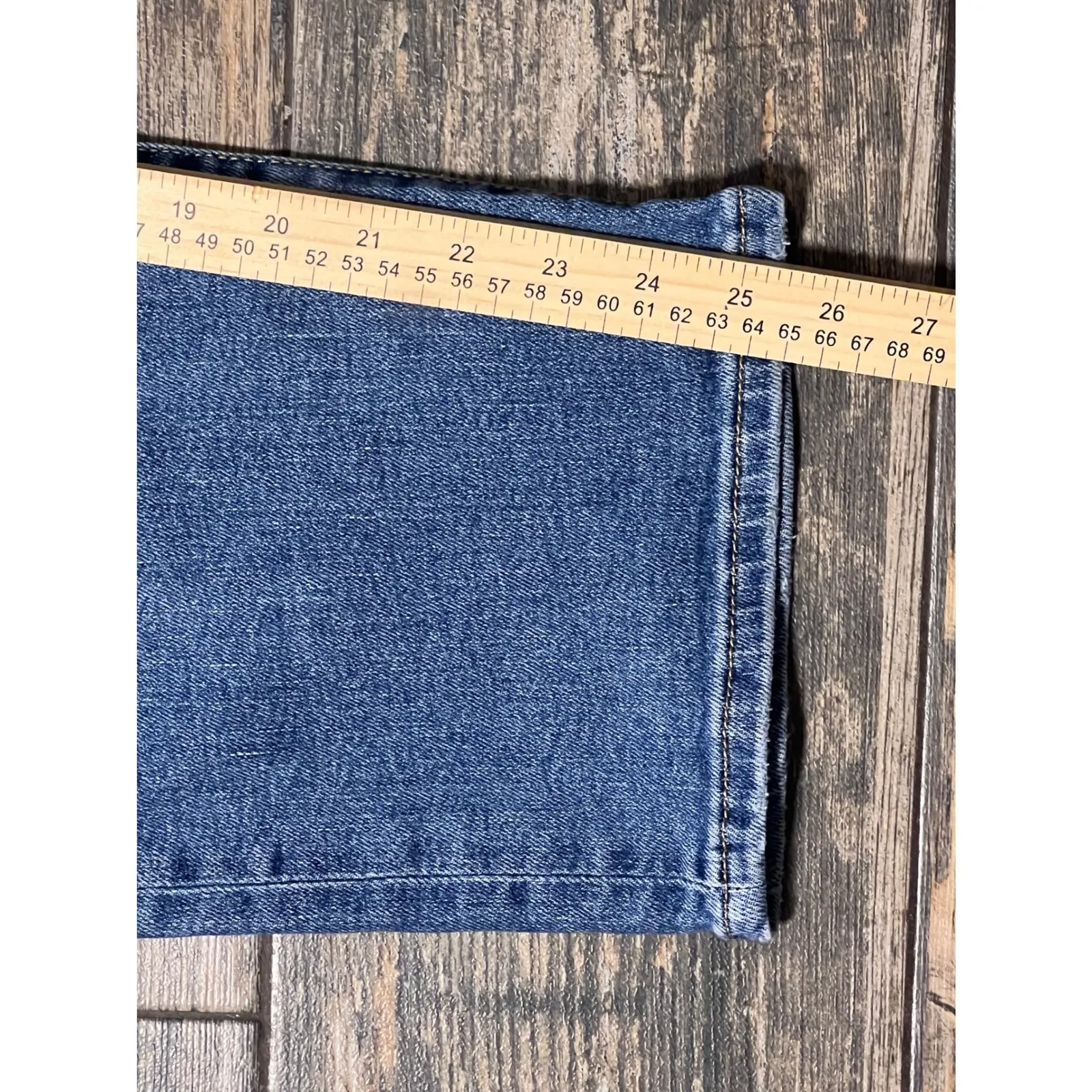 Levi's Ribcage Straight Ankle Jeans Button Fly Womens 30x27 Mom Relaxed Baggy - Image 10