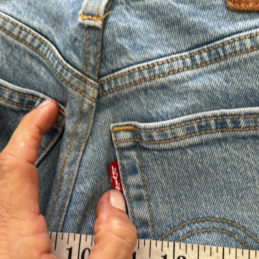 Levi’s wedgie straight size 29 altered in the waist Light Blue Distressed Jeans - Image 14