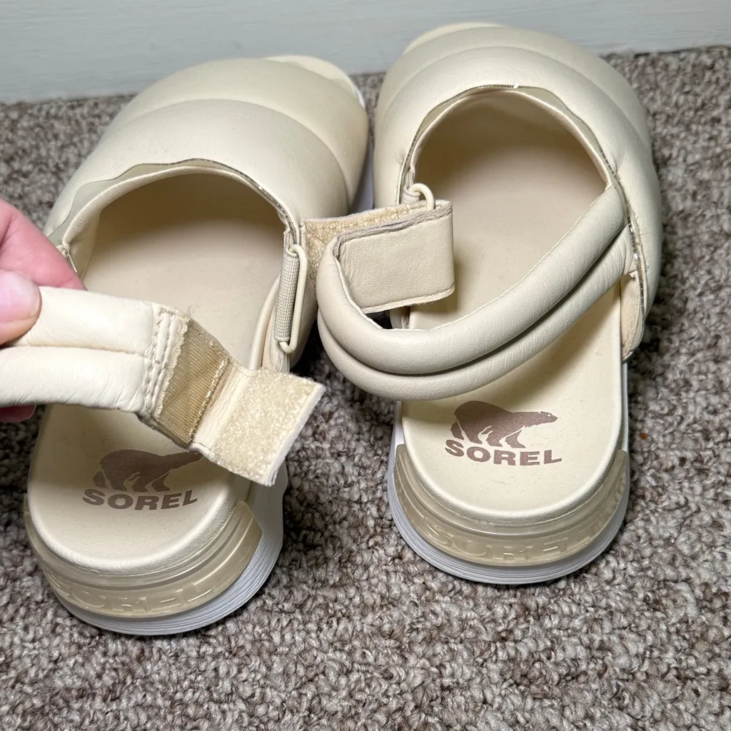 Sorel Women's Viibe Slingback Slip-Ons
Size 9
Honey White/Sea Salt - Image 4