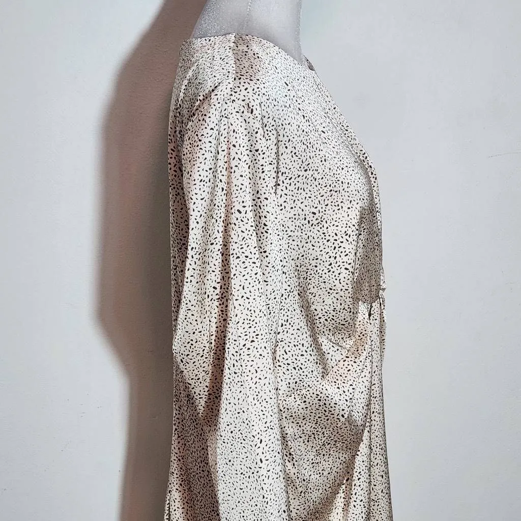 H&M Mama Maternity Blush Satin Midi Dress Size Large Wedding Guest Dress - Image 4