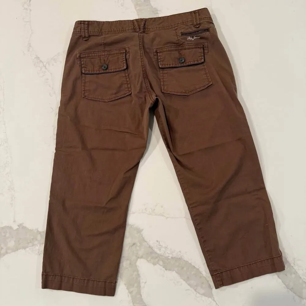 Ralph Lauren Y2K Polo Jeans Company Low Rise Cargo Capri Pants Women's 8 Brown - Image 5
