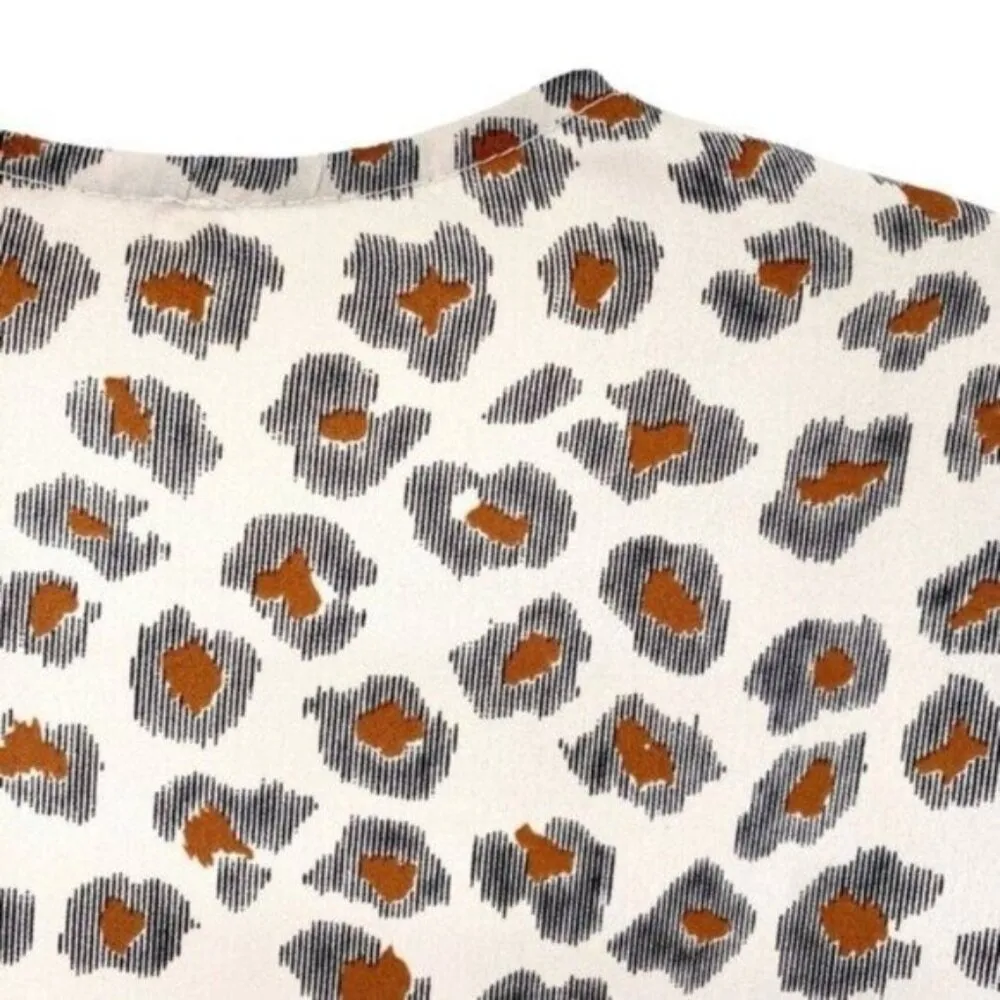 Listicle  Leopard Print Open Front Long Animal Print Kimono Duster - Image 10