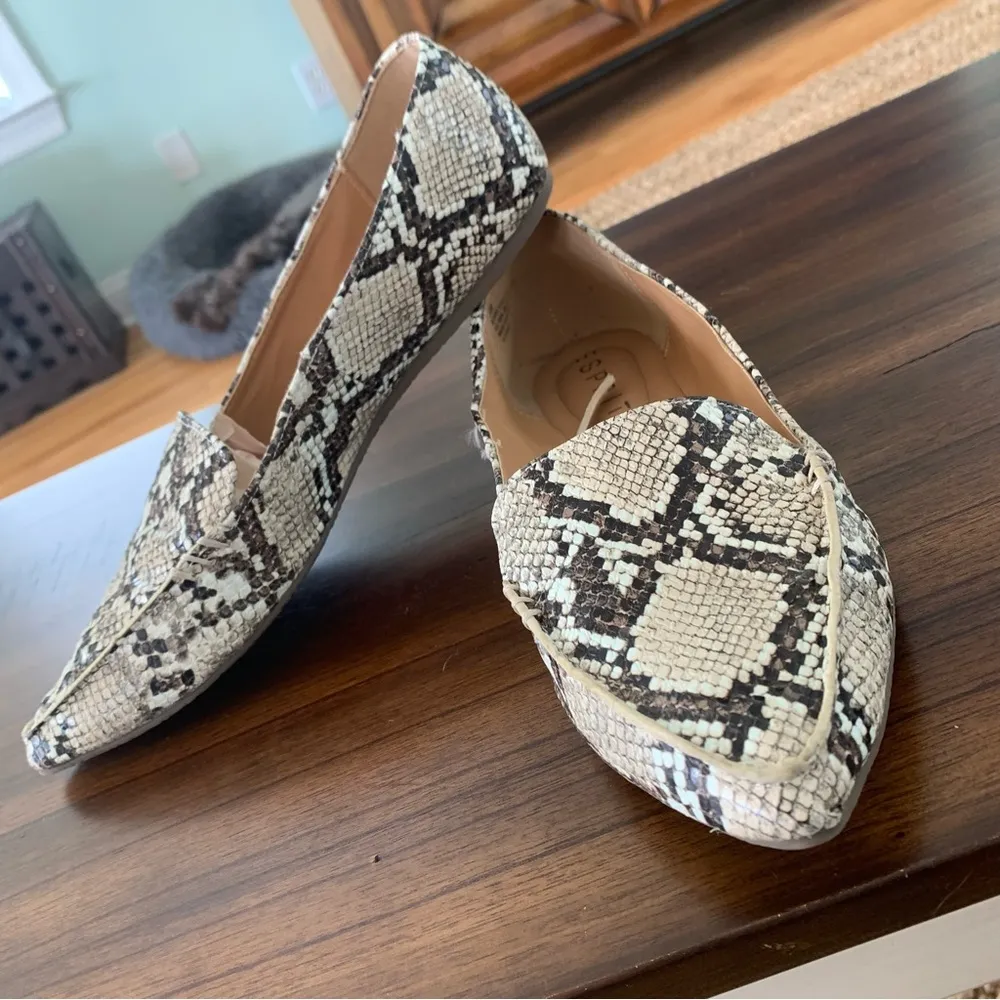 Esprit Blaire Snakeskin Pointed Toe Flats Shoes 9 - Image 7