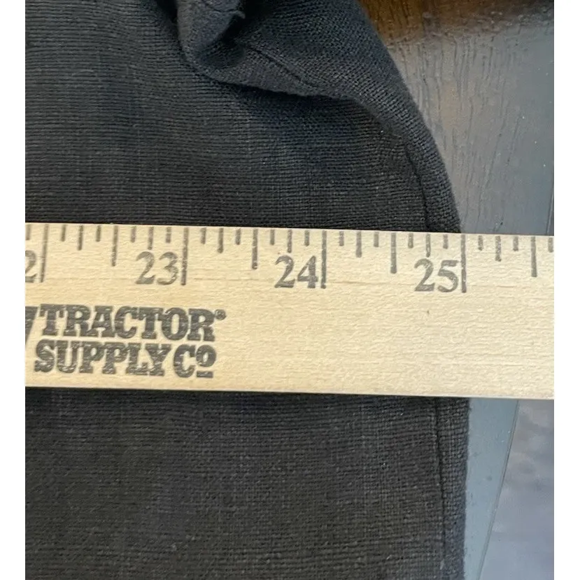 Chicos 3 US Size XL‎ Black Button Up Top Blouse Linen Beach Career Classic READ - Image 7