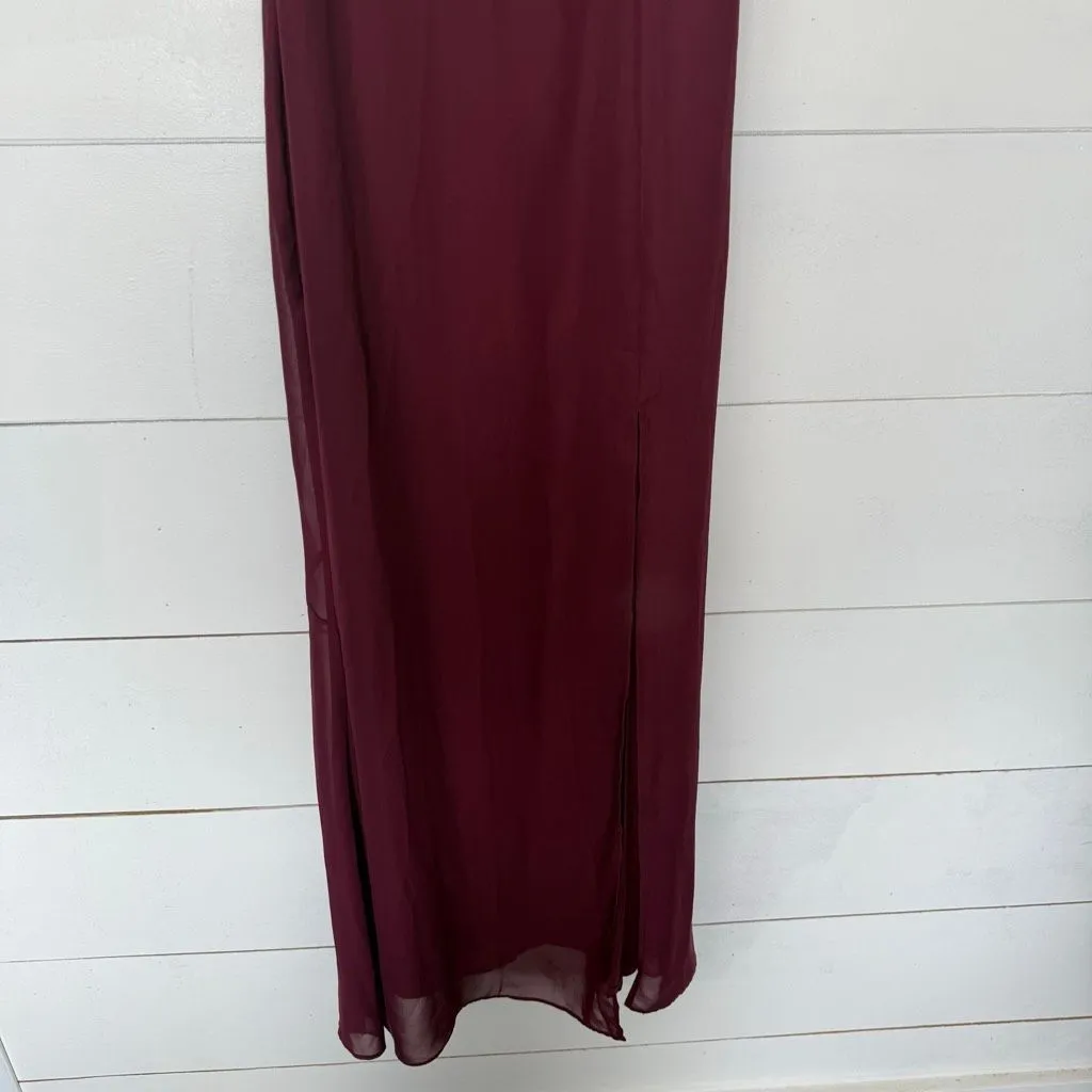 Birdy Grey Women’s XS Maroon Cabernet Grecian Dress - Image 2