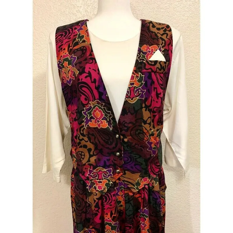 Dancer II Vintage 80s Retro Vest Jumpsuit Vest - Image 3