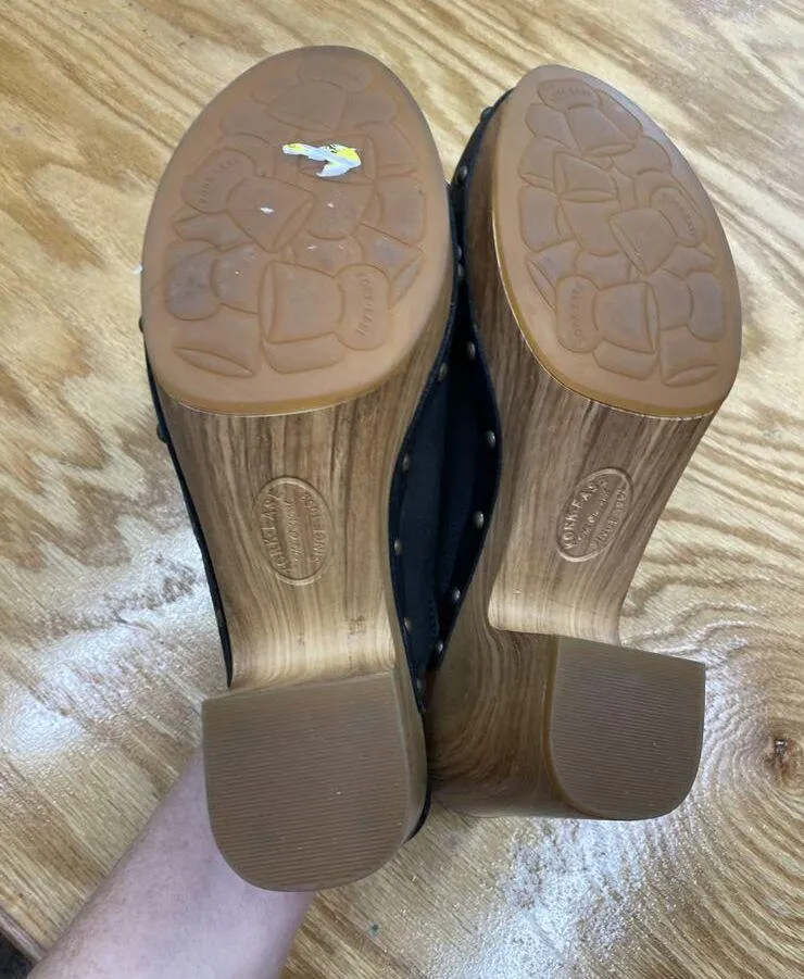 Kork-Ease Darby Sandals Women 11M Black Studded Leather Ankle Strap Slide Casual - Image 7