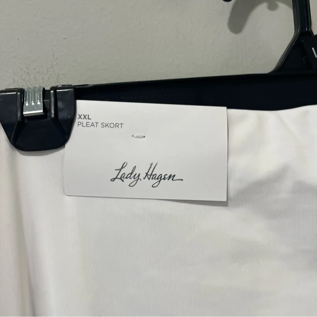 NEW Lady Hagen Womens White Pleated Skort Golf Tennis Biking Plus Size XXL - Image 6