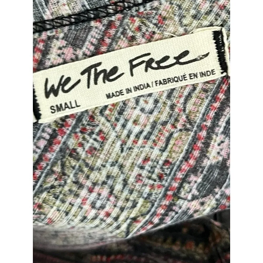 We The‎ Free Women's S Twisted Tank Top Dark Earthy Paisley Print Western Boho - Image 5