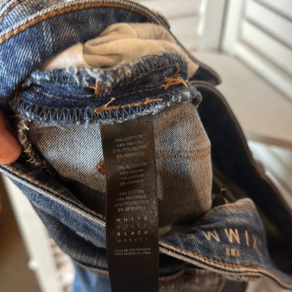 White House Black Market The Skimmer Skinny Jeans With Faux Leather Detailing - Image 10